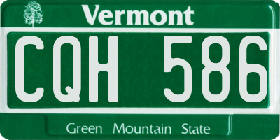 VT license plate CQH586