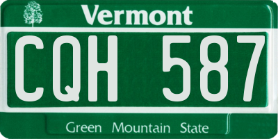VT license plate CQH587