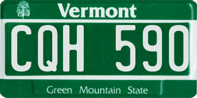 VT license plate CQH590