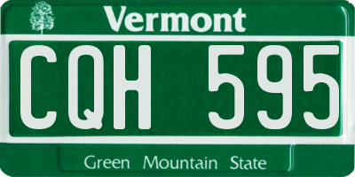 VT license plate CQH595