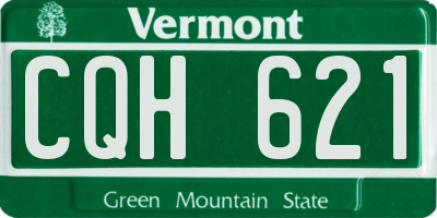 VT license plate CQH621