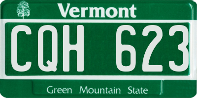 VT license plate CQH623