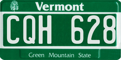 VT license plate CQH628
