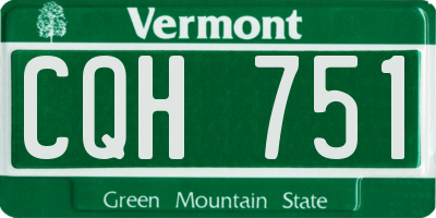 VT license plate CQH751