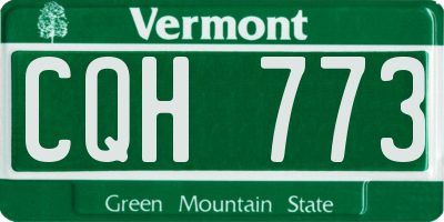 VT license plate CQH773