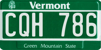 VT license plate CQH786