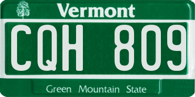 VT license plate CQH809