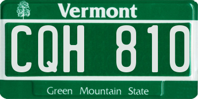 VT license plate CQH810