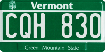 VT license plate CQH830