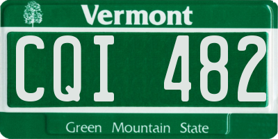 VT license plate CQI482