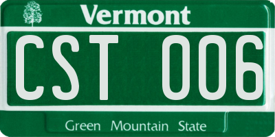 VT license plate CST006
