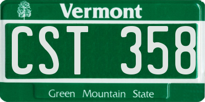 VT license plate CST358