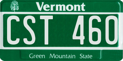 VT license plate CST460