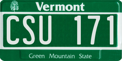 VT license plate CSU171