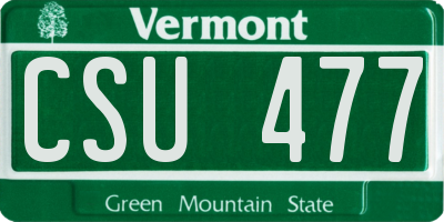 VT license plate CSU477