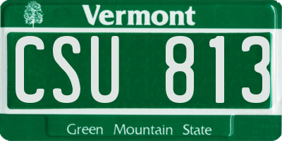 VT license plate CSU813