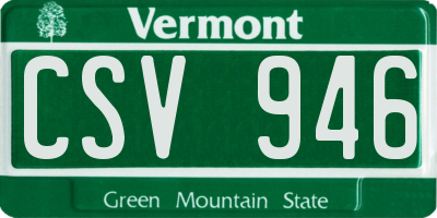 VT license plate CSV946