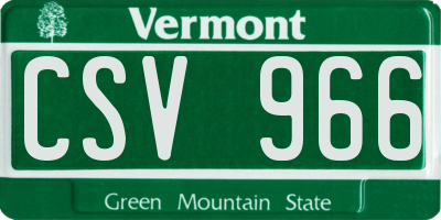 VT license plate CSV966