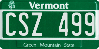VT license plate CSZ499