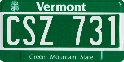 VT license plate CSZ731