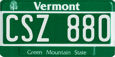 VT license plate CSZ880