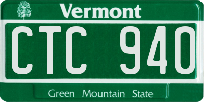 VT license plate CTC940