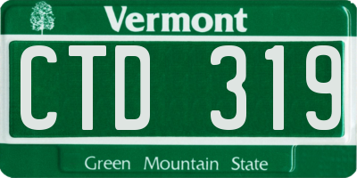 VT license plate CTD319