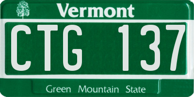 VT license plate CTG137