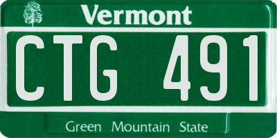 VT license plate CTG491