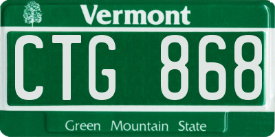 VT license plate CTG868