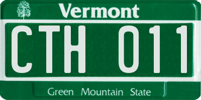 VT license plate CTH011
