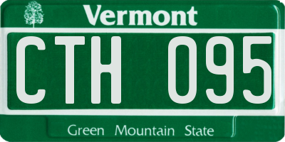 VT license plate CTH095