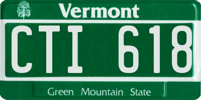 VT license plate CTI618