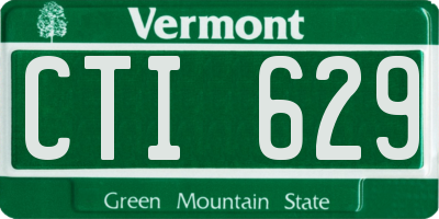 VT license plate CTI629