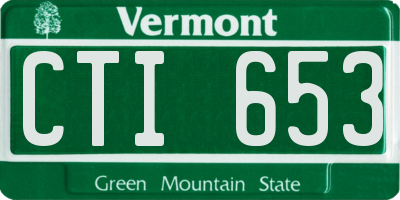 VT license plate CTI653