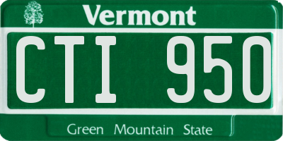 VT license plate CTI950