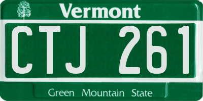 VT license plate CTJ261