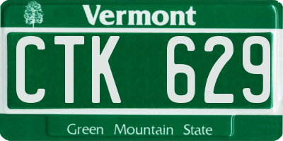 VT license plate CTK629