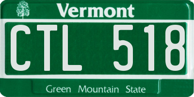VT license plate CTL518