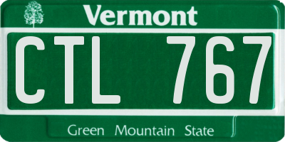 VT license plate CTL767
