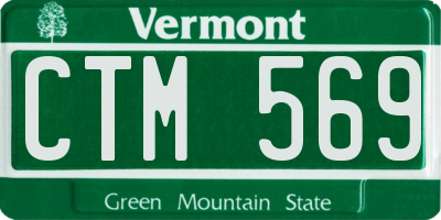 VT license plate CTM569