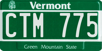 VT license plate CTM775