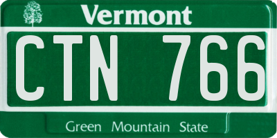 VT license plate CTN766