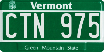 VT license plate CTN975