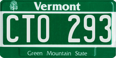 VT license plate CTO293