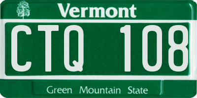 VT license plate CTQ108