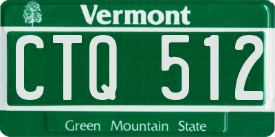 VT license plate CTQ512