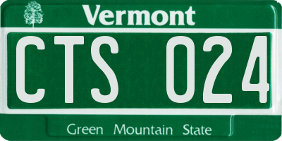 VT license plate CTS024