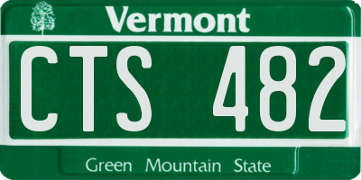 VT license plate CTS482