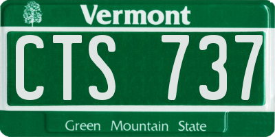 VT license plate CTS737